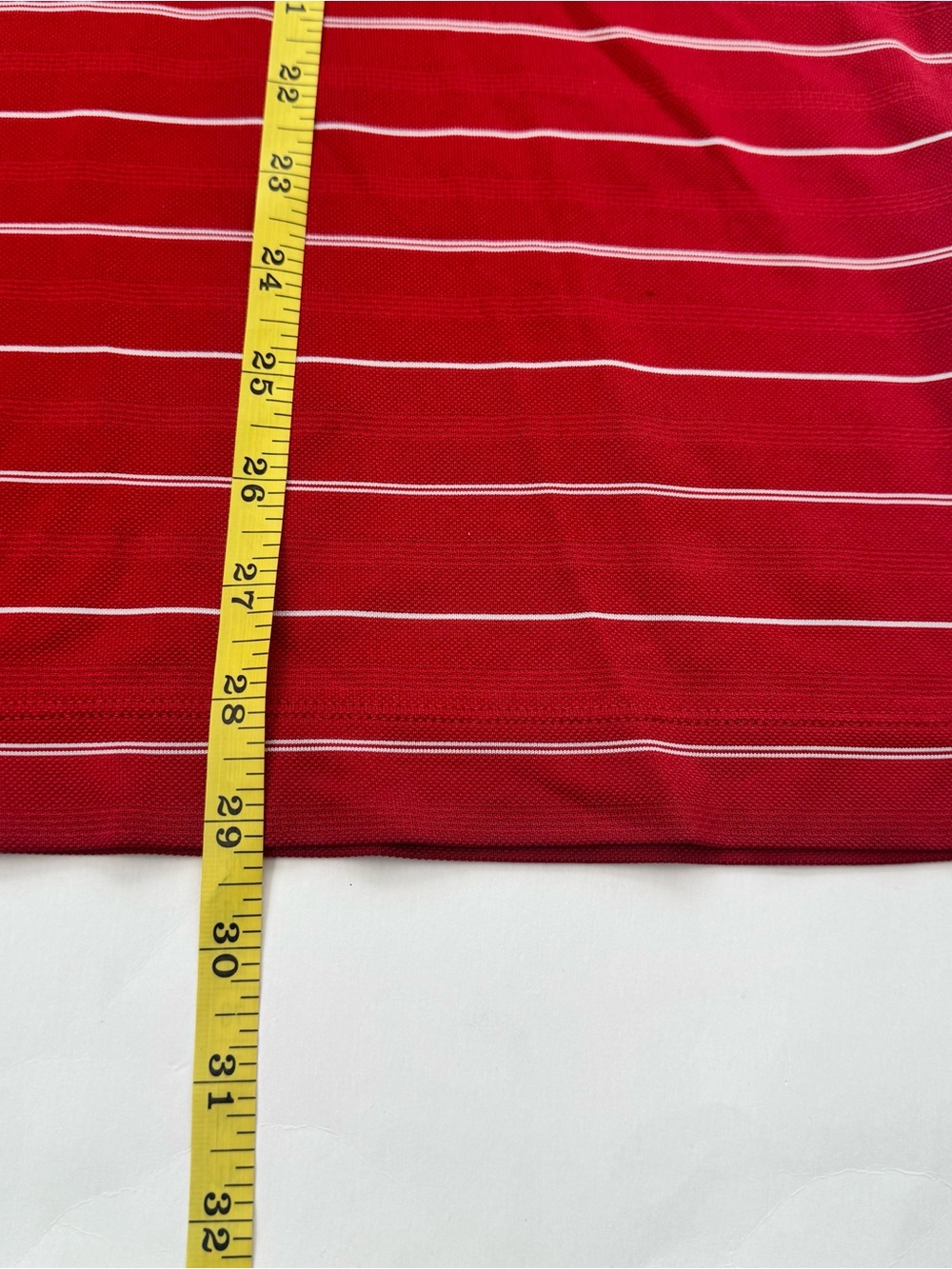 Nike Golf Dri-FIT Polo Shirt Red White Striped Short Sleeve Oversized Men's XXL - Picture 7 of 7